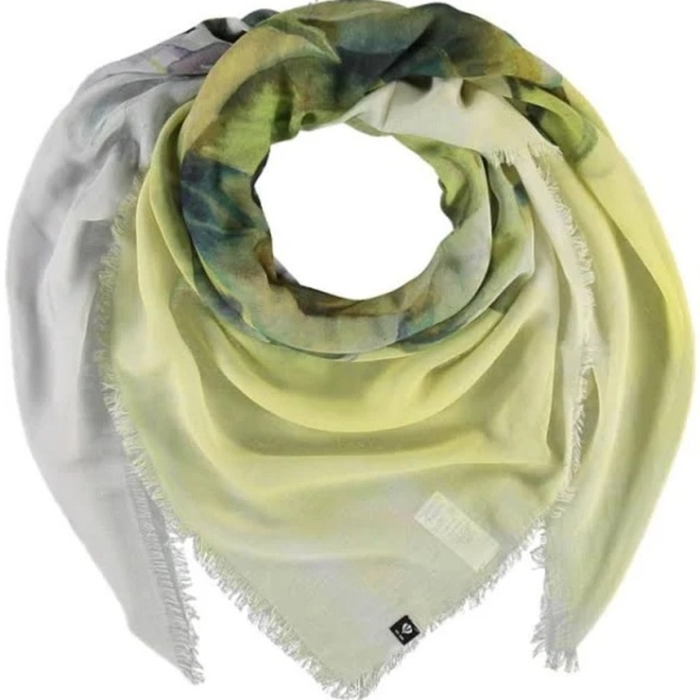 Fraas Sustainability Edition Succulent Floral Reclaimed Polyester Square NEW